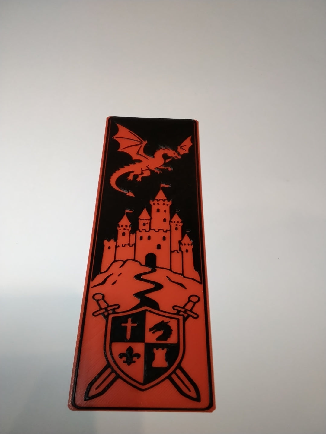 Marca Página Personalizado 3D Dragão com Castelo Medieval