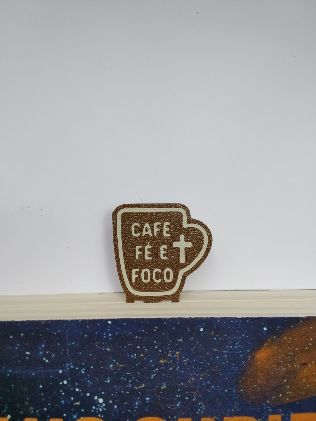 Marca Página 3D Clipe Chavena: Café, Fé e Foco