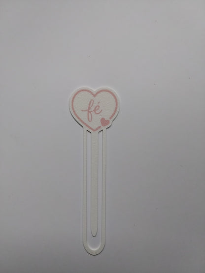 Marca Página 3D Clipe Coração com FÉ