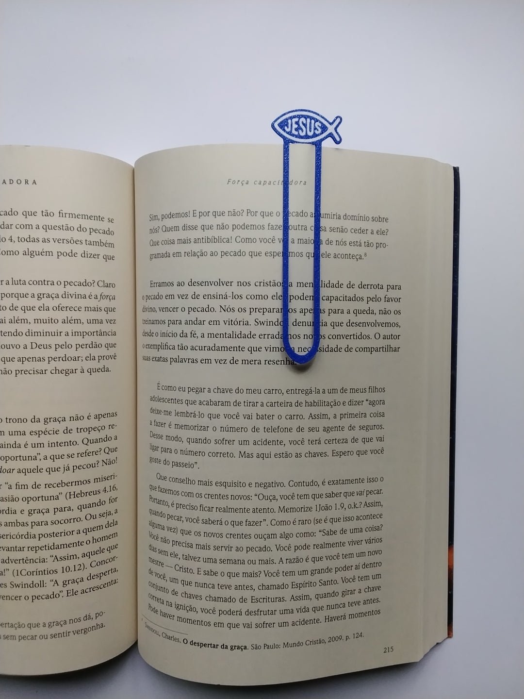 Marca Página 3D Clipe Peixe Jesus
