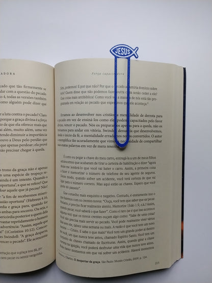 Marca Página 3D Clipe Peixe Jesus