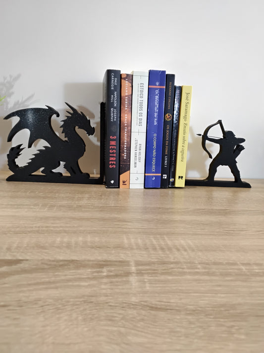 Suporte para Livros – Dragão Guardião × Guerreiro
