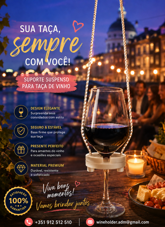 Wine Holder Liberdade para aproveitar o que realmente importa!