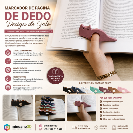 Marcador de Página de Dedo – Leitura com Conforto, Estilo e ACESSIBILIDADE