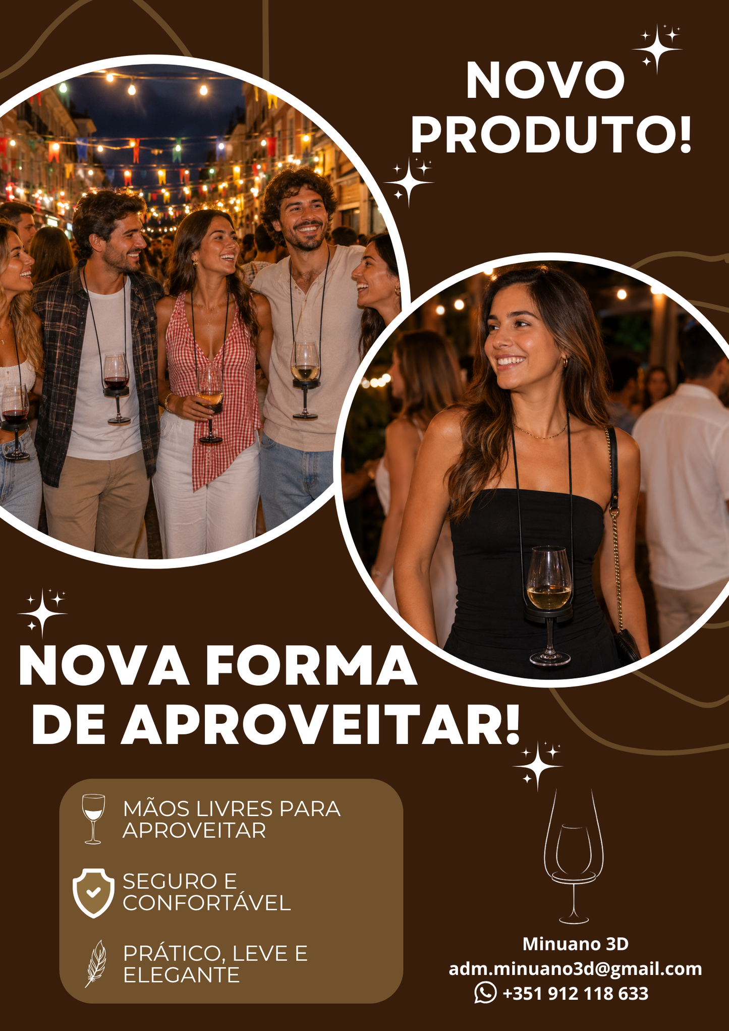 Wine Holder Liberdade para aproveitar o que realmente importa!